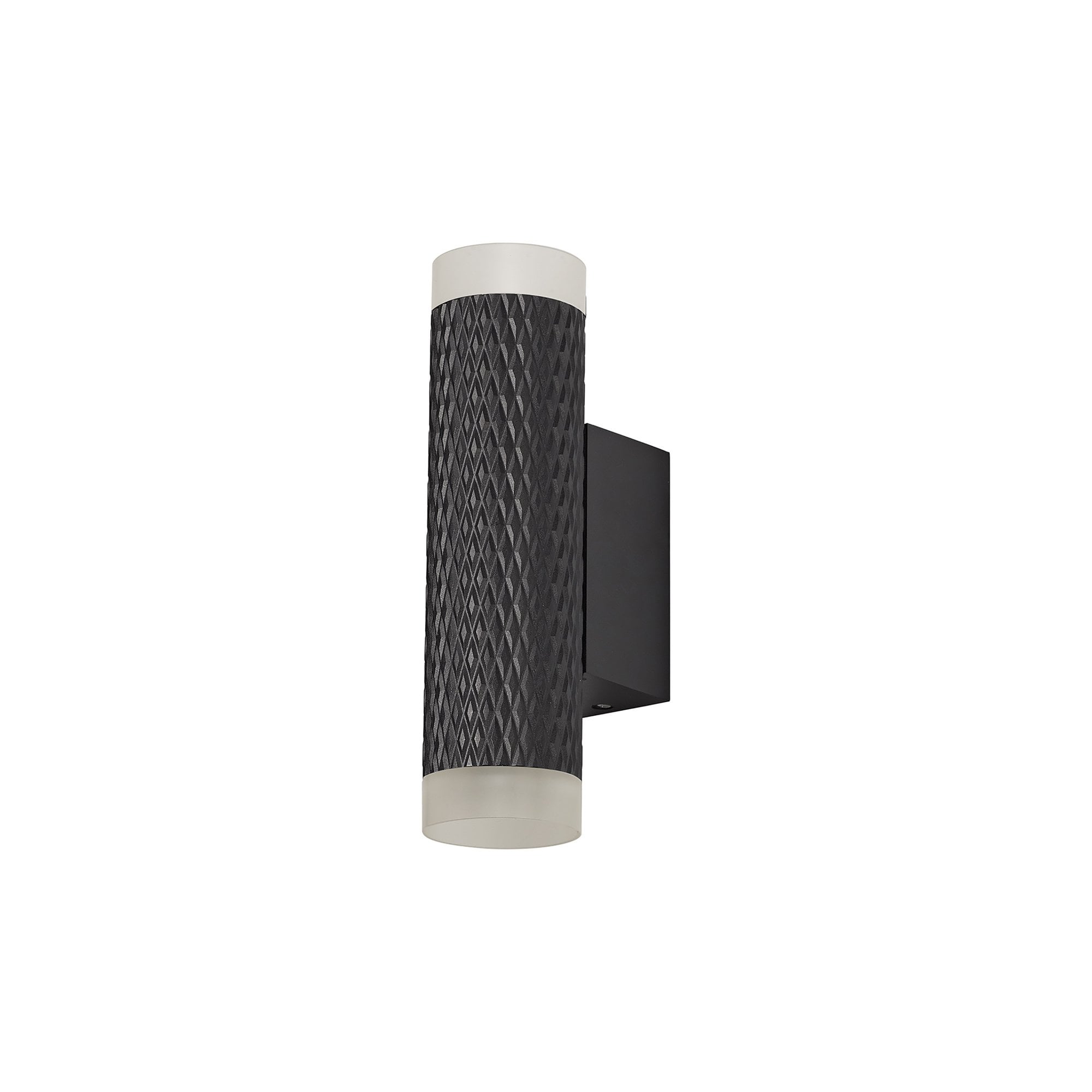 NLK02129 Stockholm 2 Light Wall Lamp Sand Black/Acrylic Rings