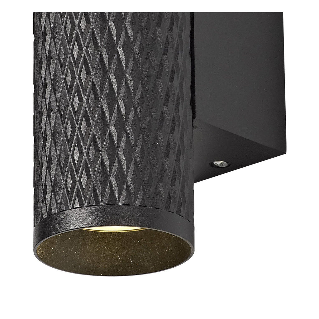 NLK02129 Stockholm 2 Light Wall Lamp Sand Black/Acrylic Rings