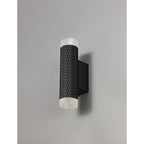 NLK02129 Stockholm 2 Light Wall Lamp Sand Black/Acrylic Rings