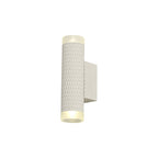 NLK02139 Stockholm 2 Light Wall Lamp Sand White/Acrylic Rings