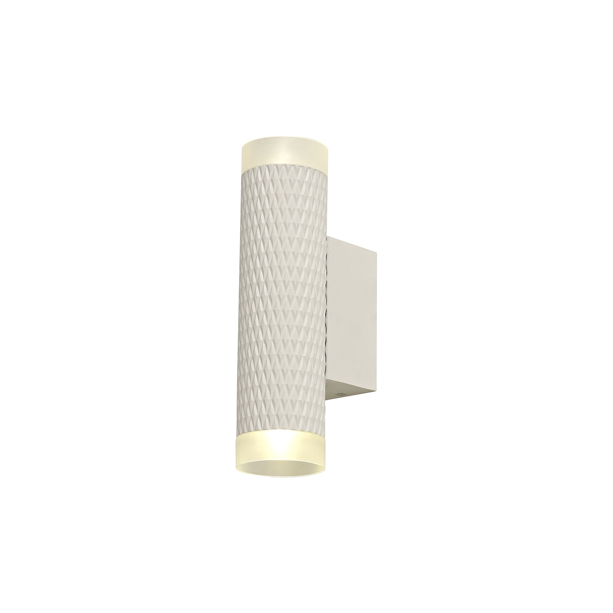 NLK02139 Stockholm 2 Light Wall Lamp Sand White/Acrylic Rings