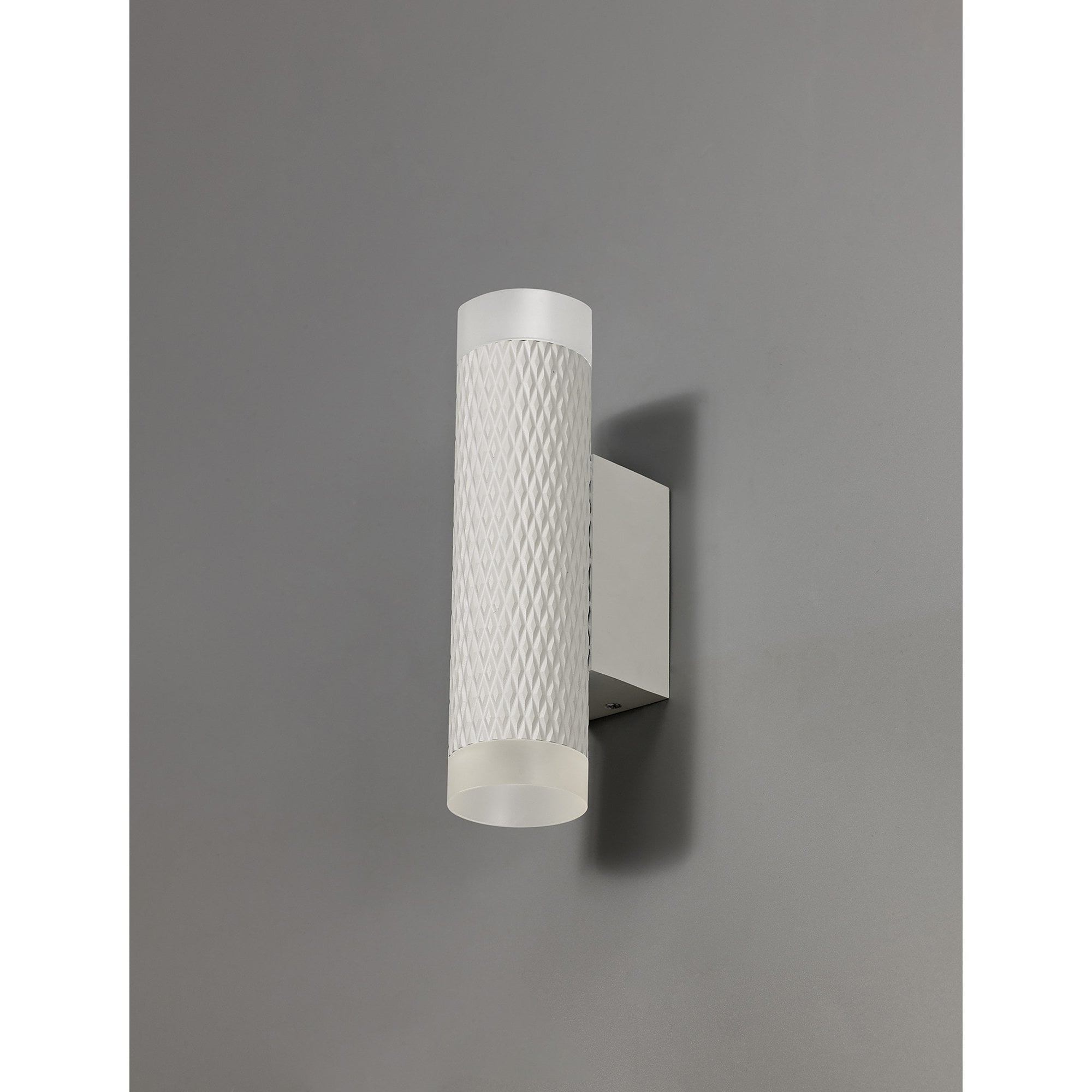 NLK02139 Stockholm 2 Light Wall Lamp Sand White/Acrylic Rings