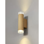 NLK02149 Stockholm 2 Light Wall Lamp Champagne Gold/Acrylic Rings