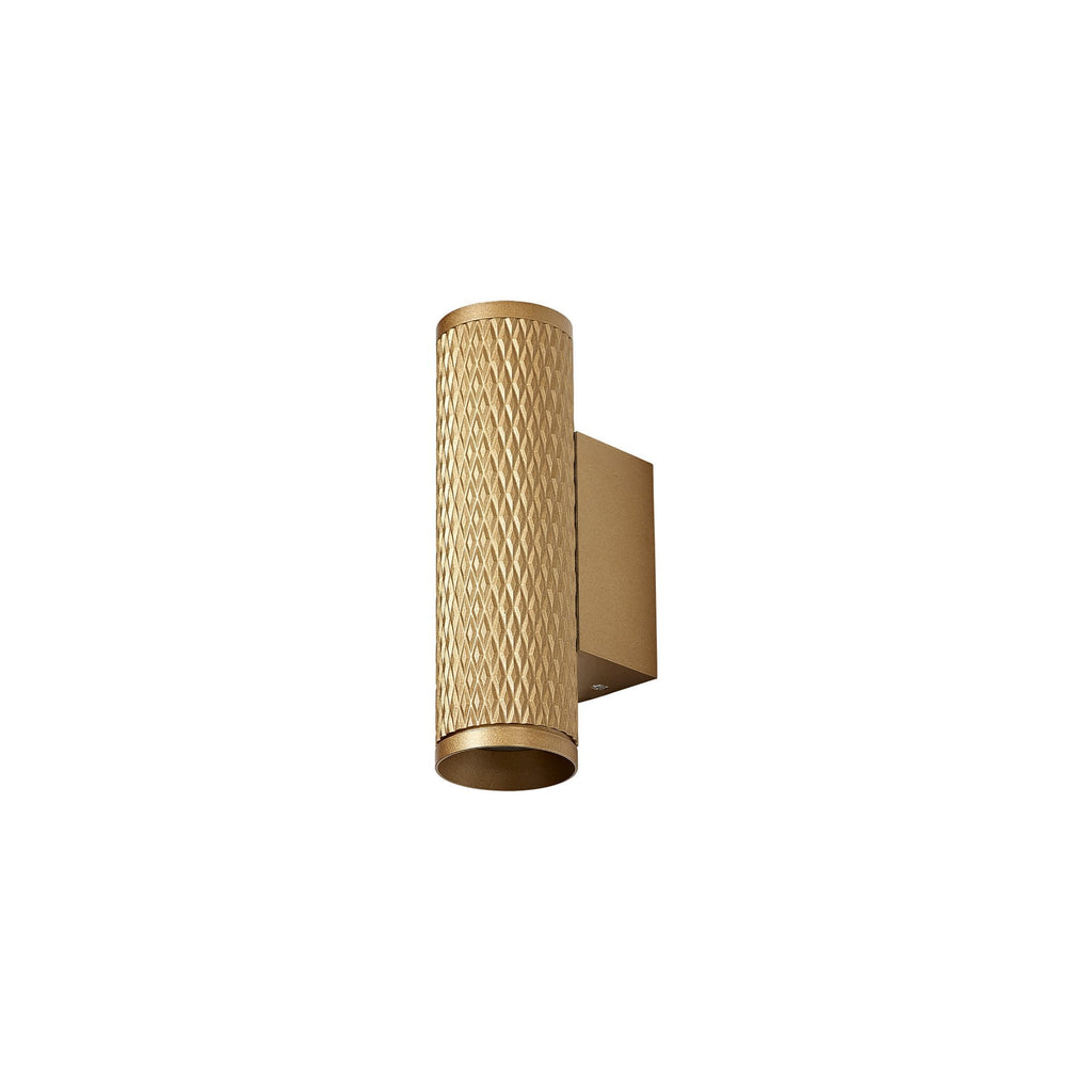 NLK02149 Stockholm 2 Light Wall Lamp Champagne Gold/Acrylic Rings
