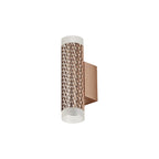 NLK02159 Stockholm 2 Light Wall Lamp Rose Gold/Acrylic Rings