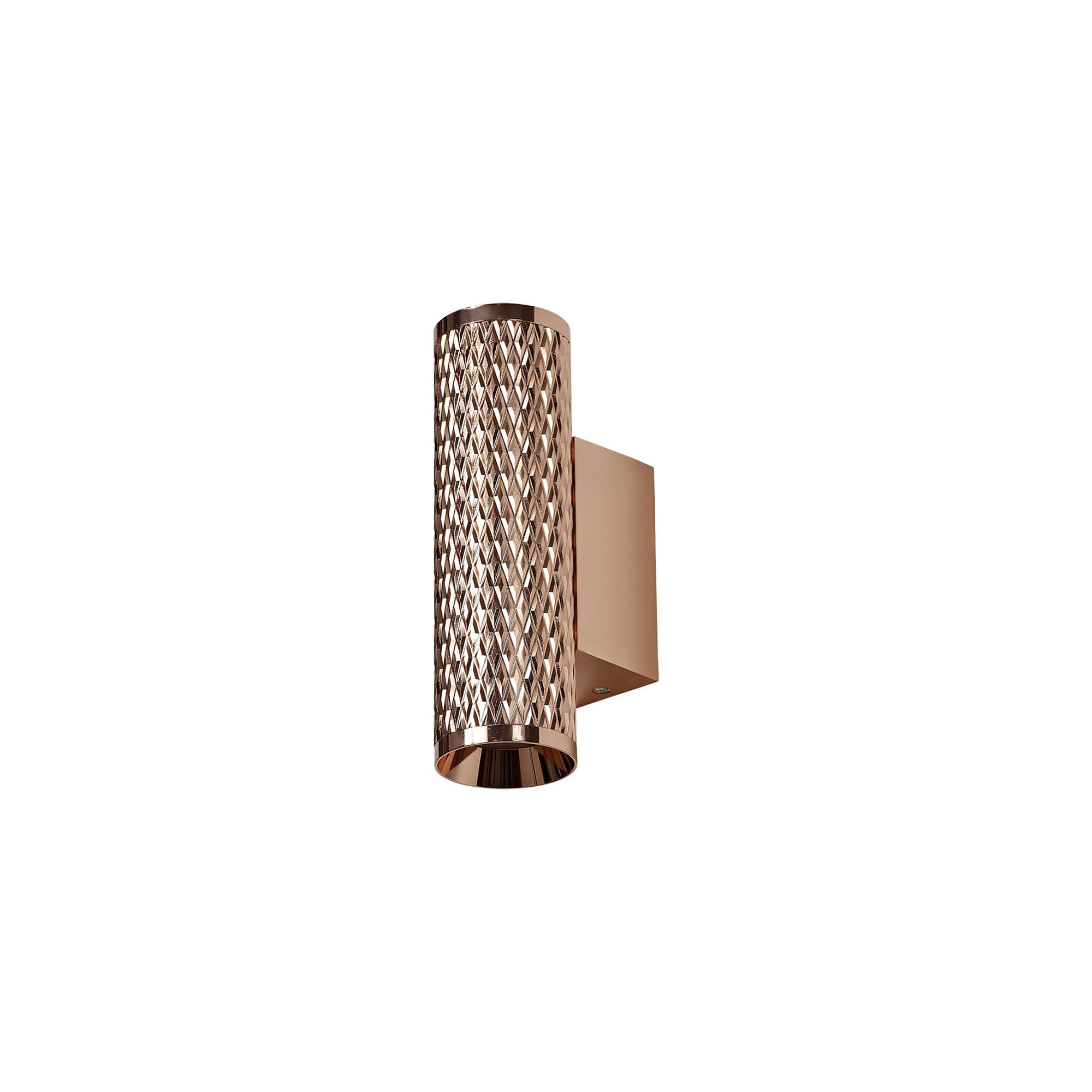 NLK02159 Stockholm 2 Light Wall Lamp Rose Gold/Acrylic Rings