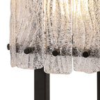 NL76889 Sorrel Table Lamp 1 Light Matt Black/Crystal Sand Glass