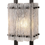 NL76889 Sorrel Table Lamp 1 Light Matt Black/Crystal Sand Glass