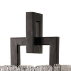 NL76889 Sorrel Table Lamp 1 Light Matt Black/Crystal Sand Glass