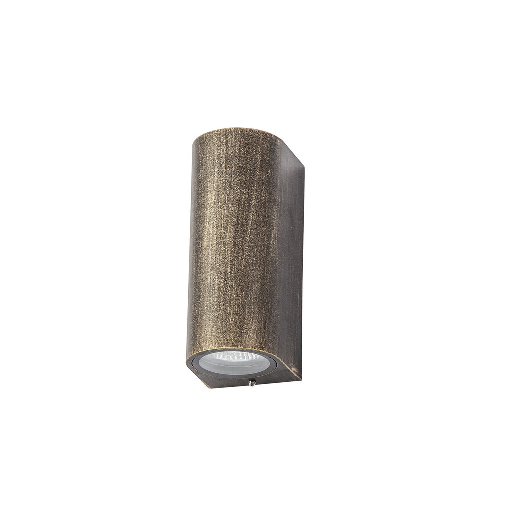 NL72229 Stella Outdoor Curved Wall Lamp 2 Light Black/Gold