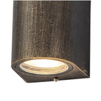 NL72229 Stella Outdoor Curved Wall Lamp 2 Light Black/Gold