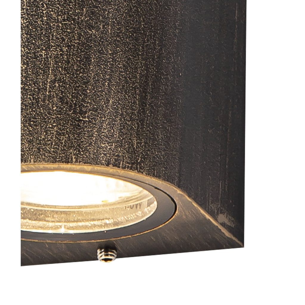 NL72229 Stella Outdoor Curved Wall Lamp 2 Light Black/Gold