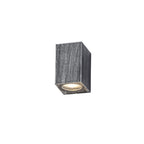 NL72239 Stella Outdoor Rectangle Wall Lamp 1 Light Black/Silver