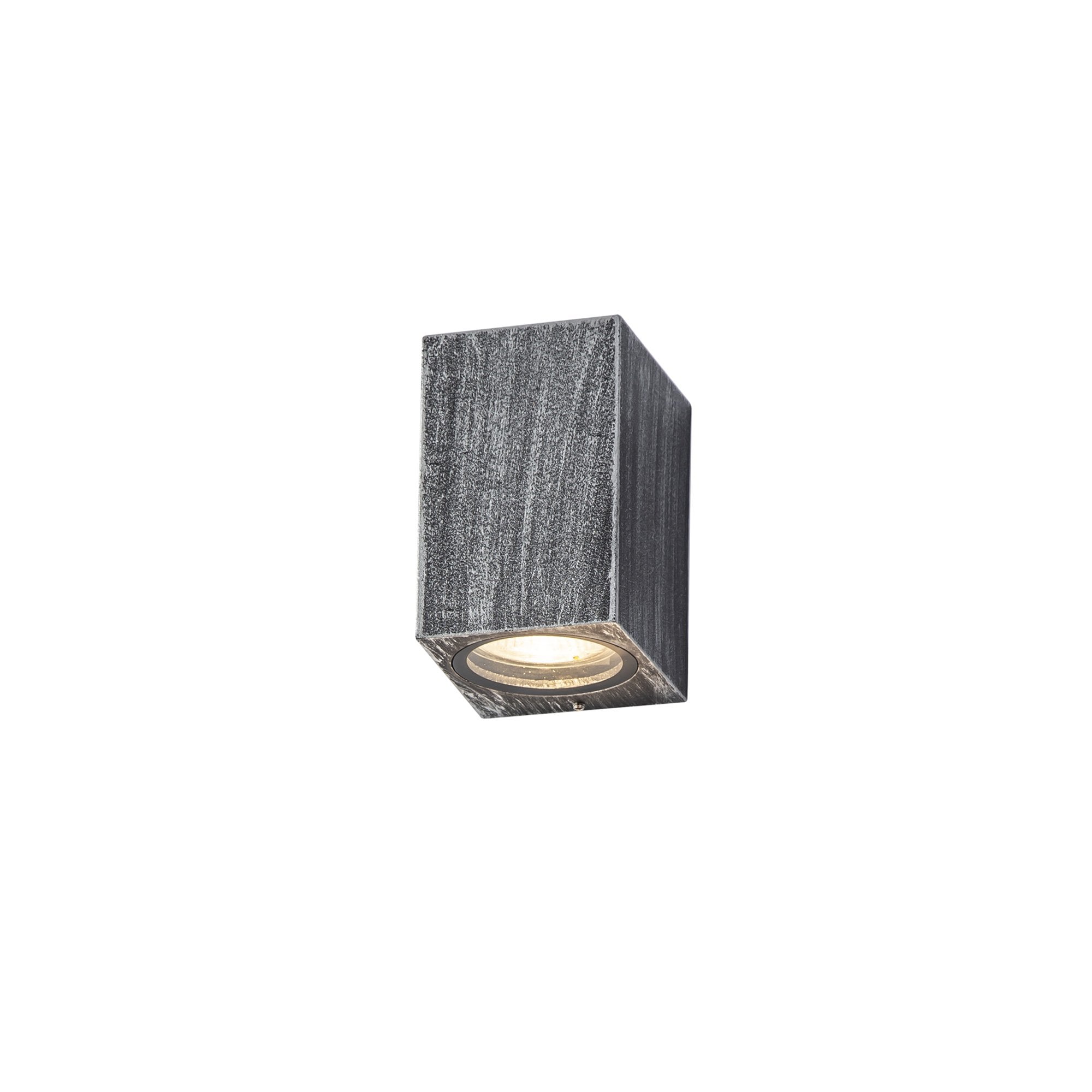 NL72239 Stella Outdoor Rectangle Wall Lamp 1 Light Black/Silver
