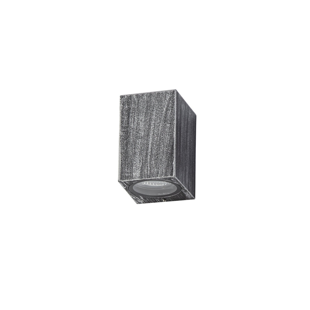 NL72239 Stella Outdoor Rectangle Wall Lamp 1 Light Black/Silver