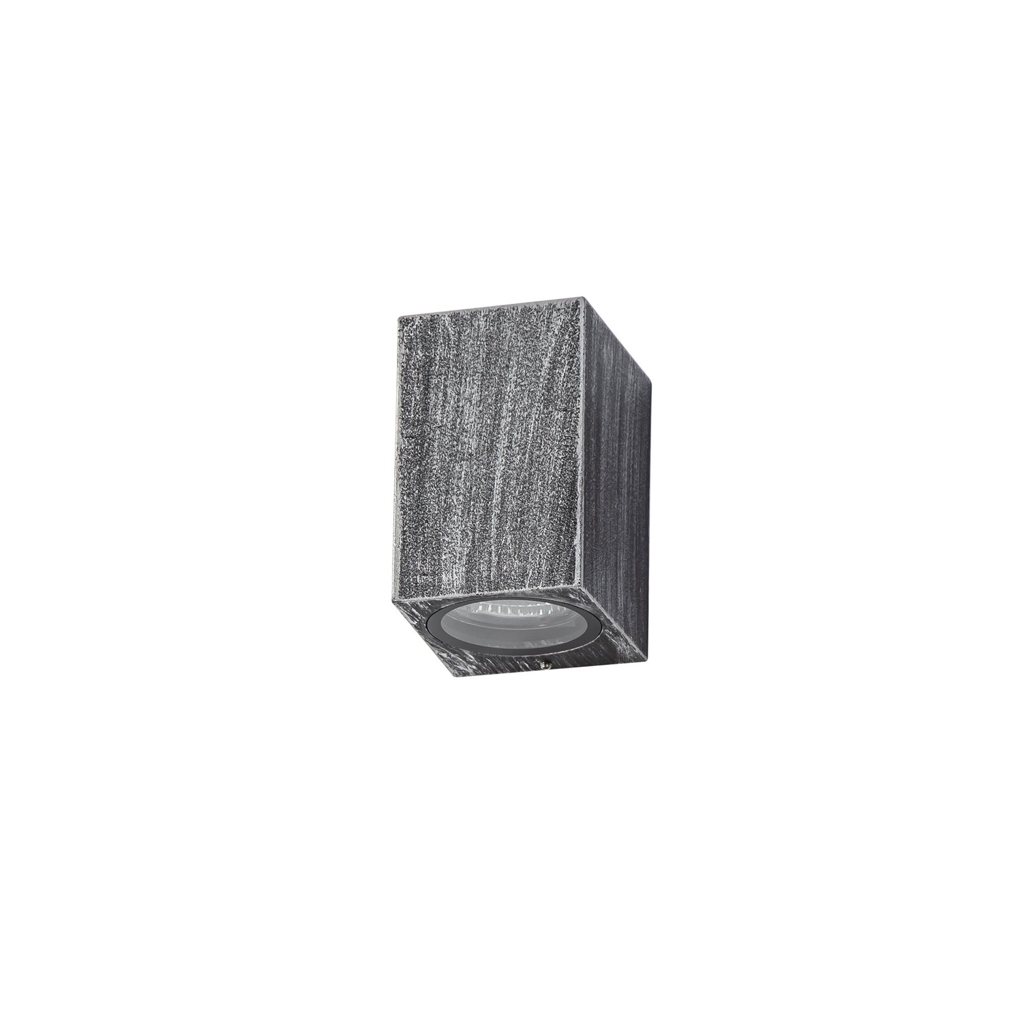NL72239 Stella Outdoor Rectangle Wall Lamp 1 Light Black/Silver