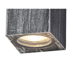 NL72239 Stella Outdoor Rectangle Wall Lamp 1 Light Black/Silver