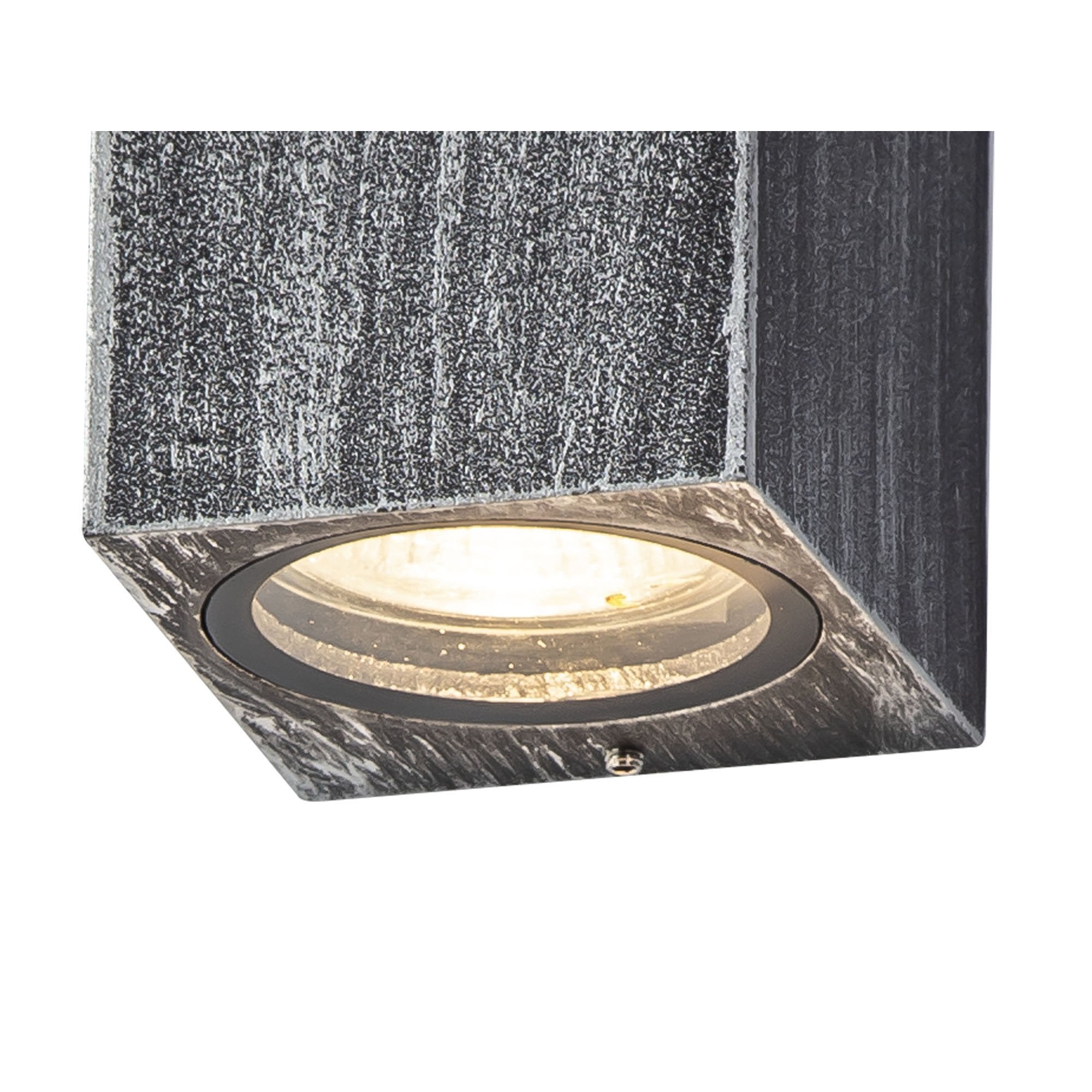 NL72239 Stella Outdoor Rectangle Wall Lamp 1 Light Black/Silver