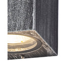 NL72239 Stella Outdoor Rectangle Wall Lamp 1 Light Black/Silver