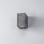 NL72239 Stella Outdoor Rectangle Wall Lamp 1 Light Black/Silver