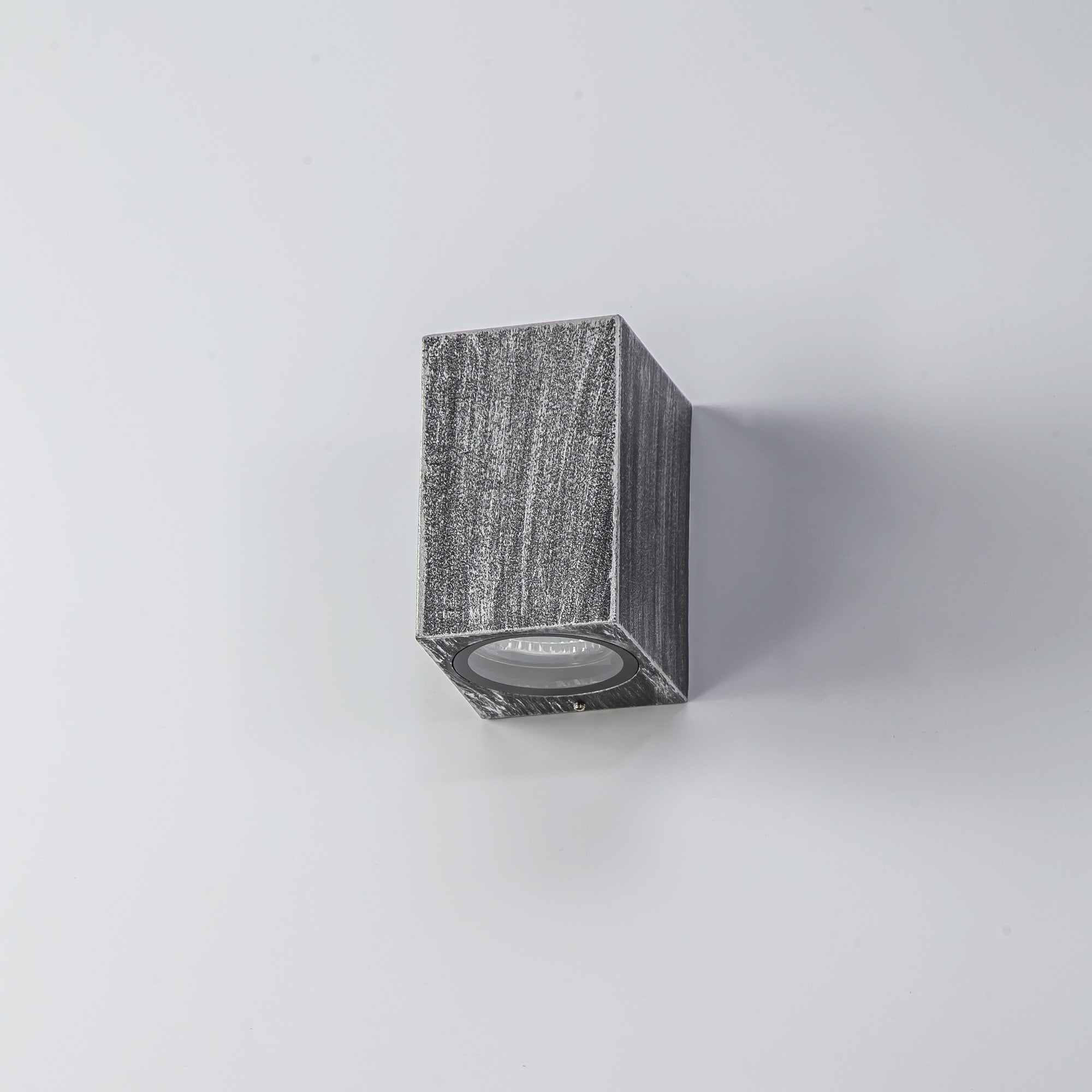 NL72239 Stella Outdoor Rectangle Wall Lamp 1 Light Black/Silver