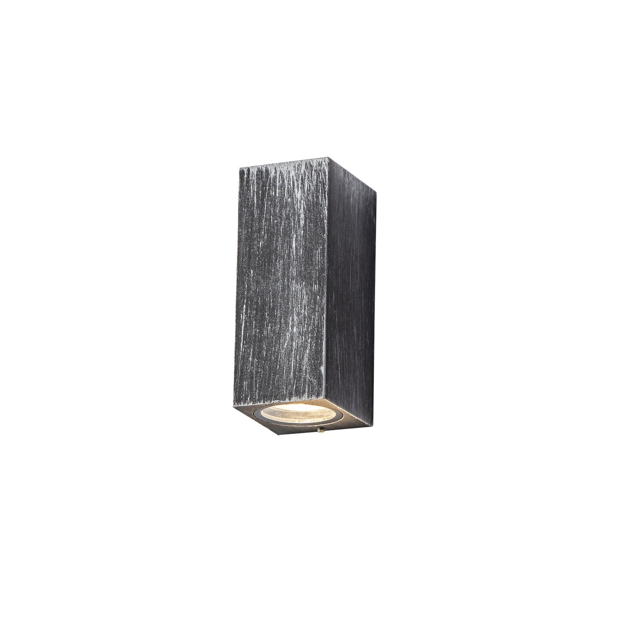 NL72249 Stella Outdoor Rectangle Wall Lamp 2 Light Black/Silver