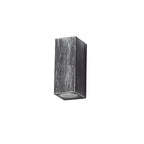 NL72249 Stella Outdoor Rectangle Wall Lamp 2 Light Black/Silver