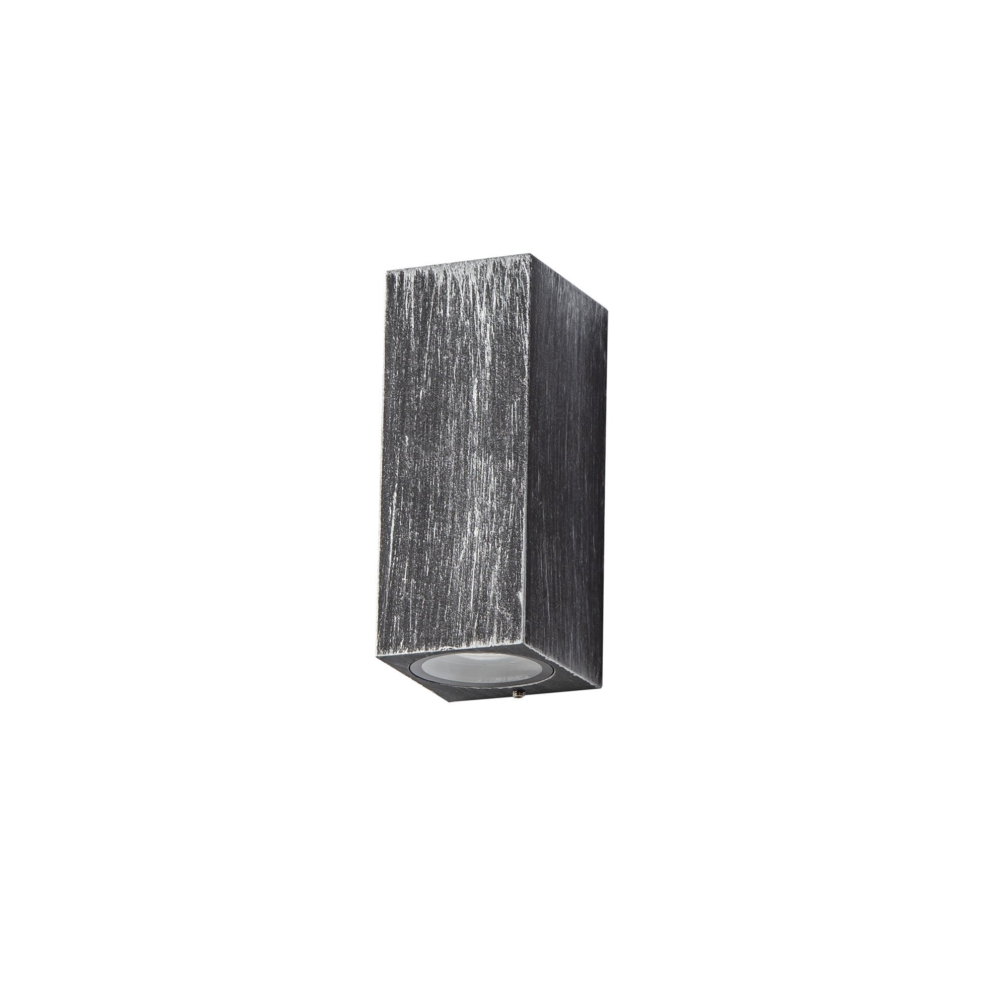 NL72249 Stella Outdoor Rectangle Wall Lamp 2 Light Black/Silver