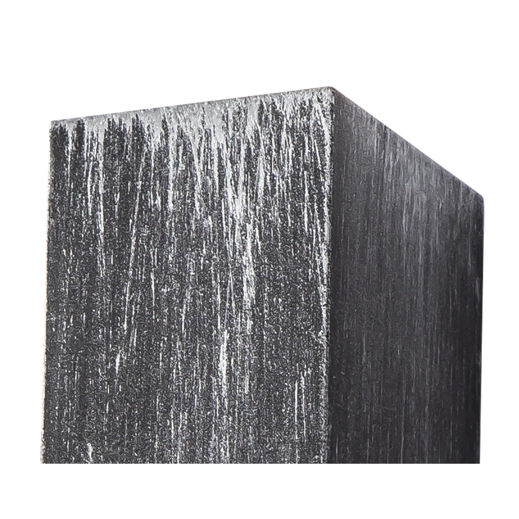 NL72249 Stella Outdoor Rectangle Wall Lamp 2 Light Black/Silver