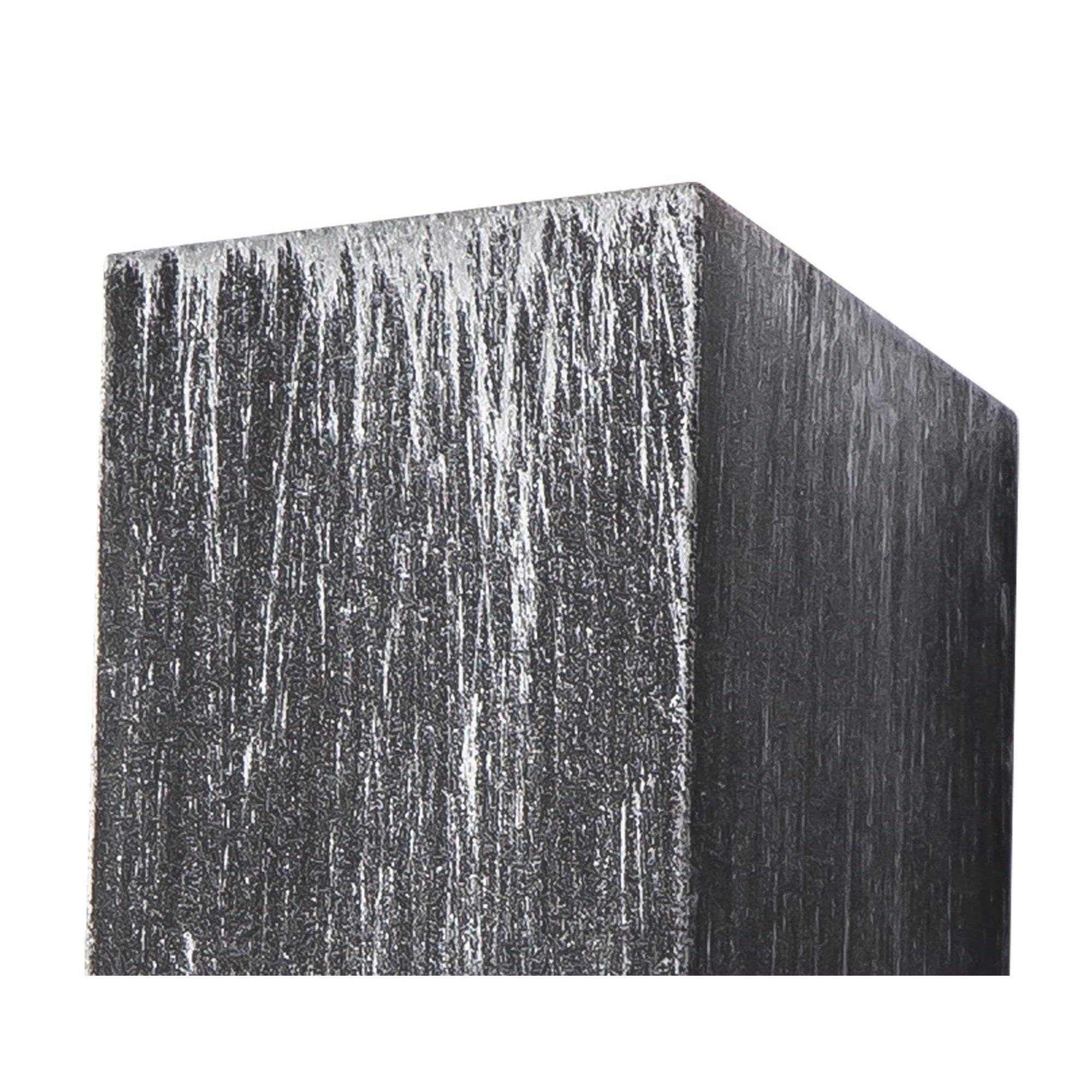 NL72249 Stella Outdoor Rectangle Wall Lamp 2 Light Black/Silver
