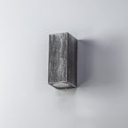 NL72249 Stella Outdoor Rectangle Wall Lamp 2 Light Black/Silver