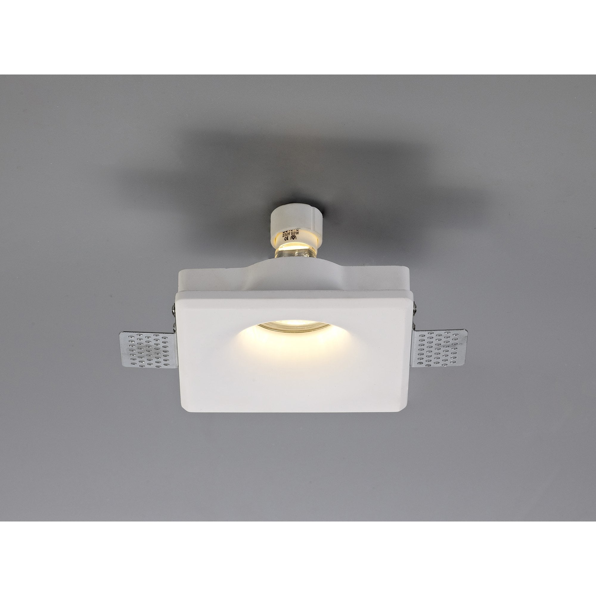 NL71689 Sucro Square Deep Recessed Spot Light White Paintable Gypsum