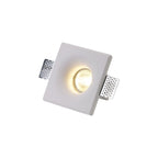 NL71689 Sucro Square Deep Recessed Spot Light White Paintable Gypsum