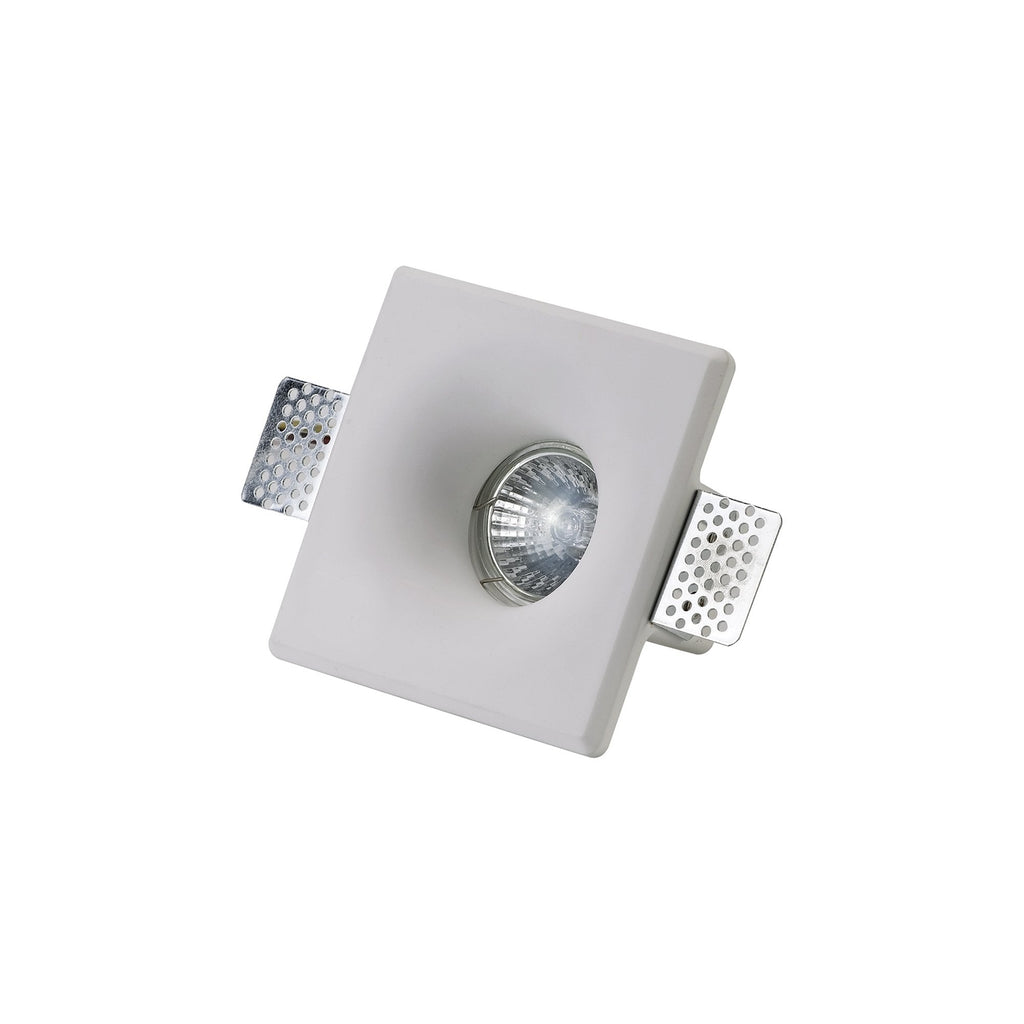 NL71689 Sucro Square Deep Recessed Spot Light White Paintable Gypsum