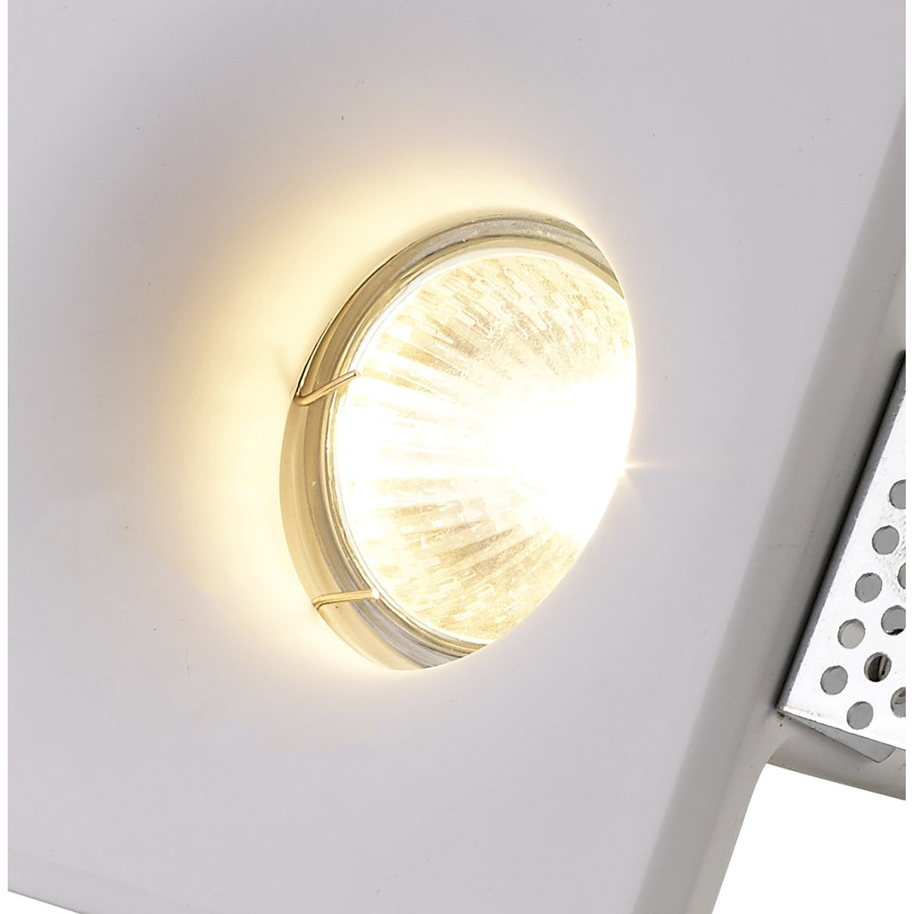 NL71689 Sucro Square Deep Recessed Spot Light White Paintable Gypsum