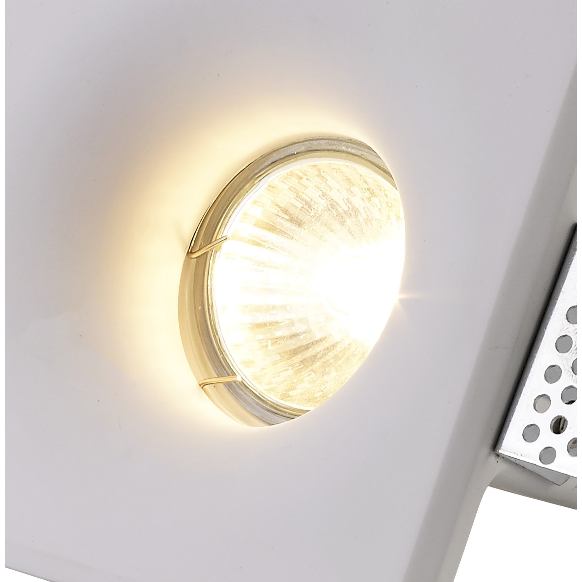 NL71689 Sucro Square Deep Recessed Spot Light White Paintable Gypsum