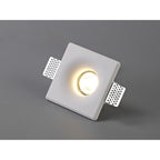 NL71689 Sucro Square Deep Recessed Spot Light White Paintable Gypsum