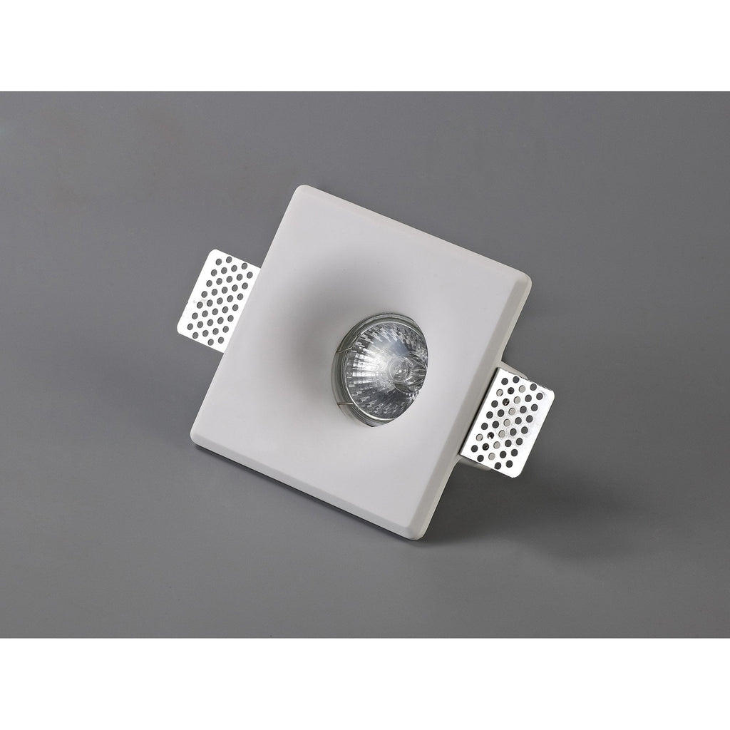 NL71689 Sucro Square Deep Recessed Spot Light White Paintable Gypsum