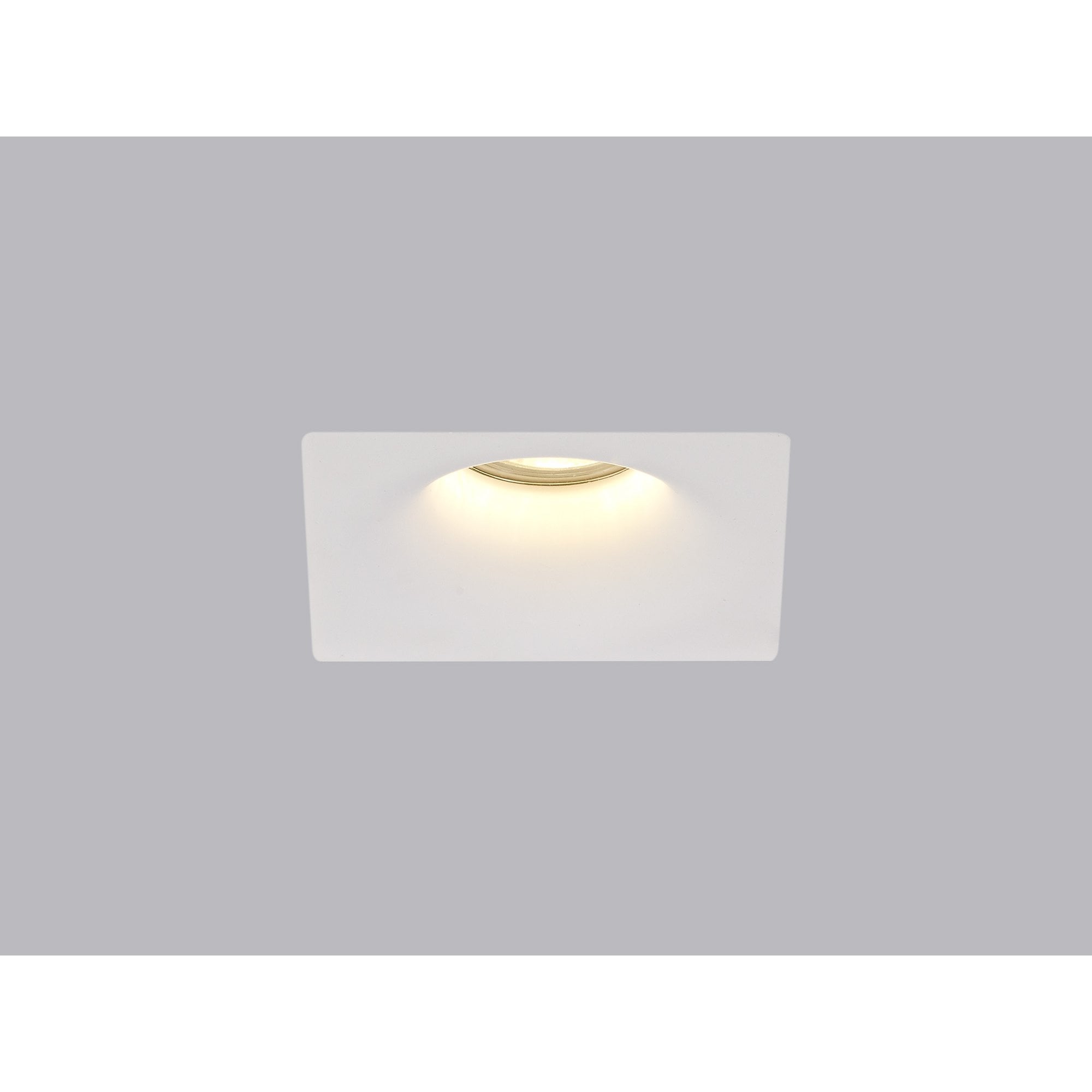 NL71689 Sucro Square Deep Recessed Spot Light White Paintable Gypsum
