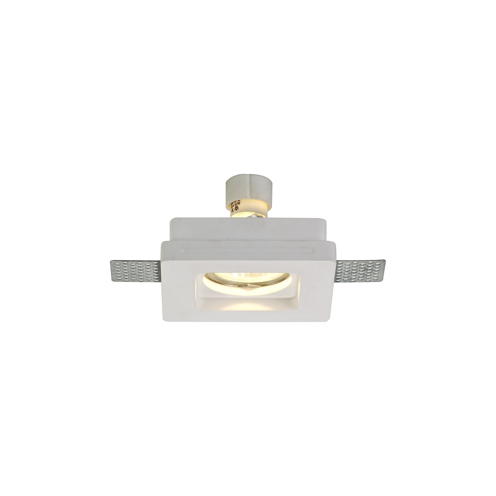 NL71699 Sucro Square Stepped Recessed Spot Light White Paintable Gypsum