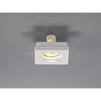 NL71699 Sucro Square Stepped Recessed Spot Light White Paintable Gypsum