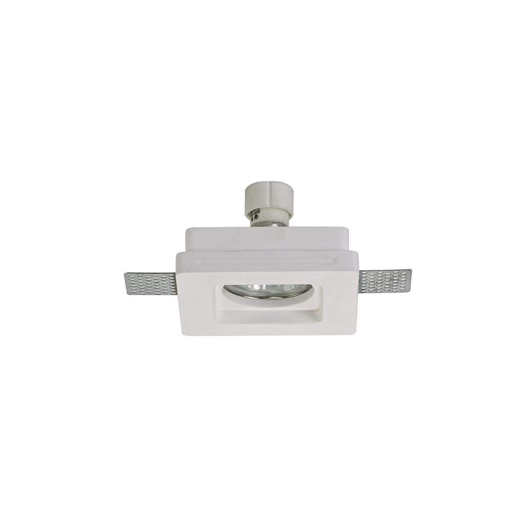 NL71699 Sucro Square Stepped Recessed Spot Light White Paintable Gypsum