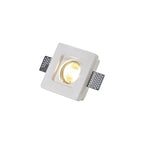 NL71699 Sucro Square Stepped Recessed Spot Light White Paintable Gypsum
