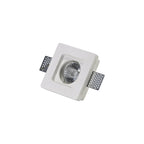 NL71699 Sucro Square Stepped Recessed Spot Light White Paintable Gypsum