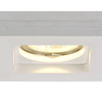 NL71699 Sucro Square Stepped Recessed Spot Light White Paintable Gypsum