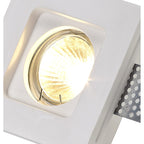NL71699 Sucro Square Stepped Recessed Spot Light White Paintable Gypsum