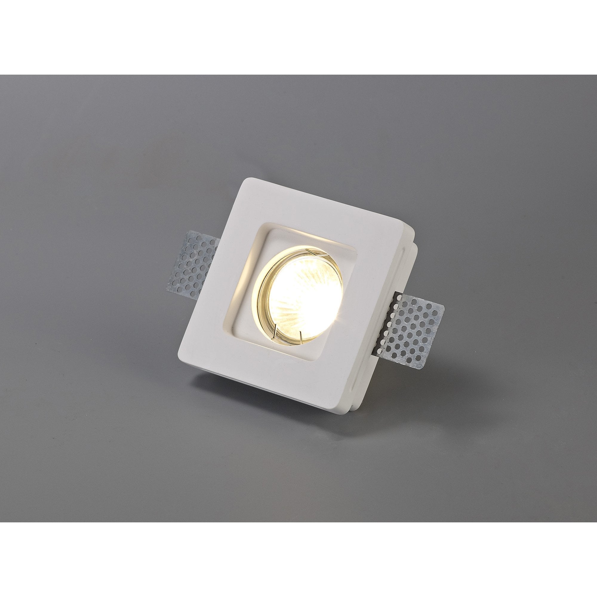 NL71699 Sucro Square Stepped Recessed Spot Light White Paintable Gypsum