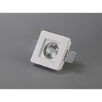 NL71699 Sucro Square Stepped Recessed Spot Light White Paintable Gypsum