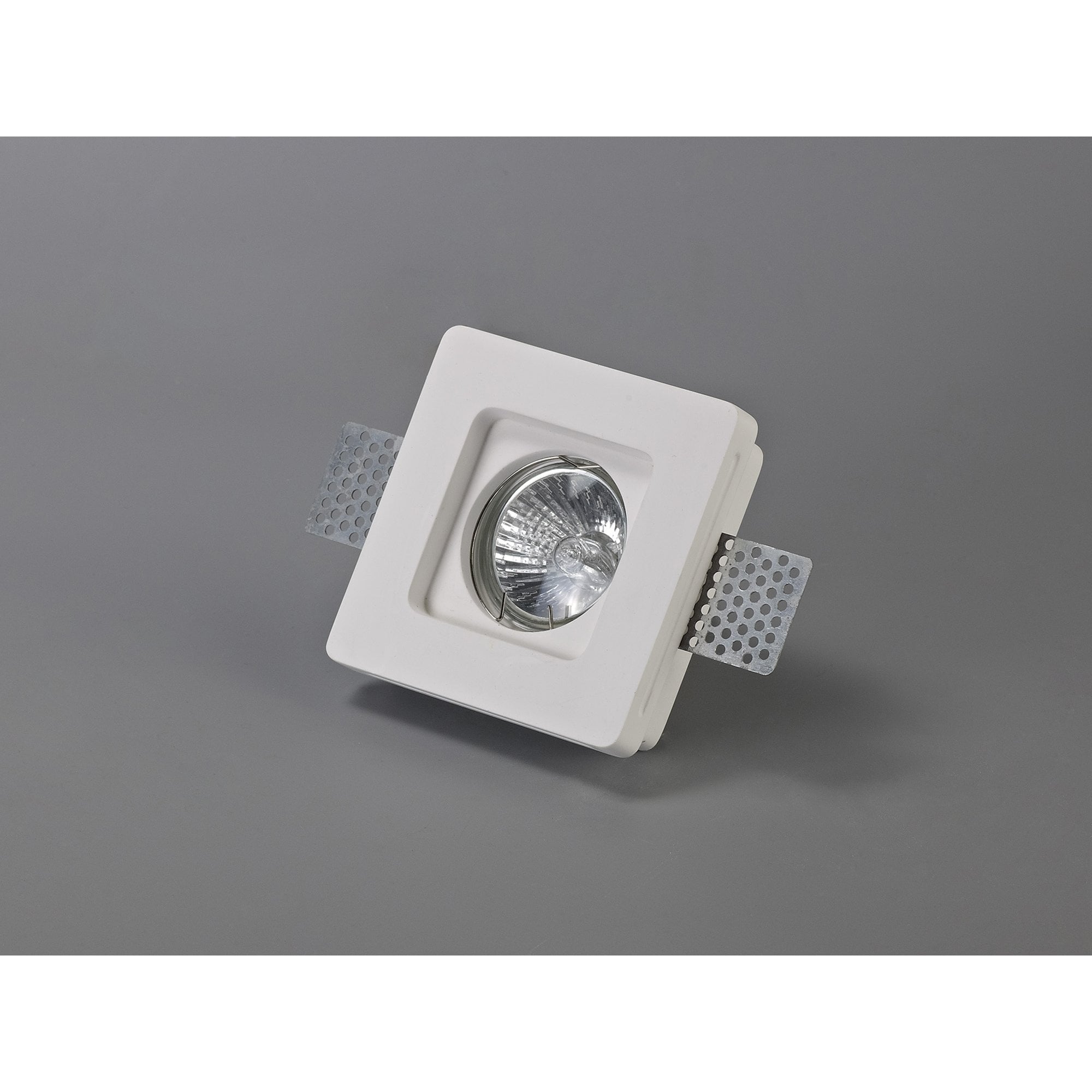 NL71699 Sucro Square Stepped Recessed Spot Light White Paintable Gypsum