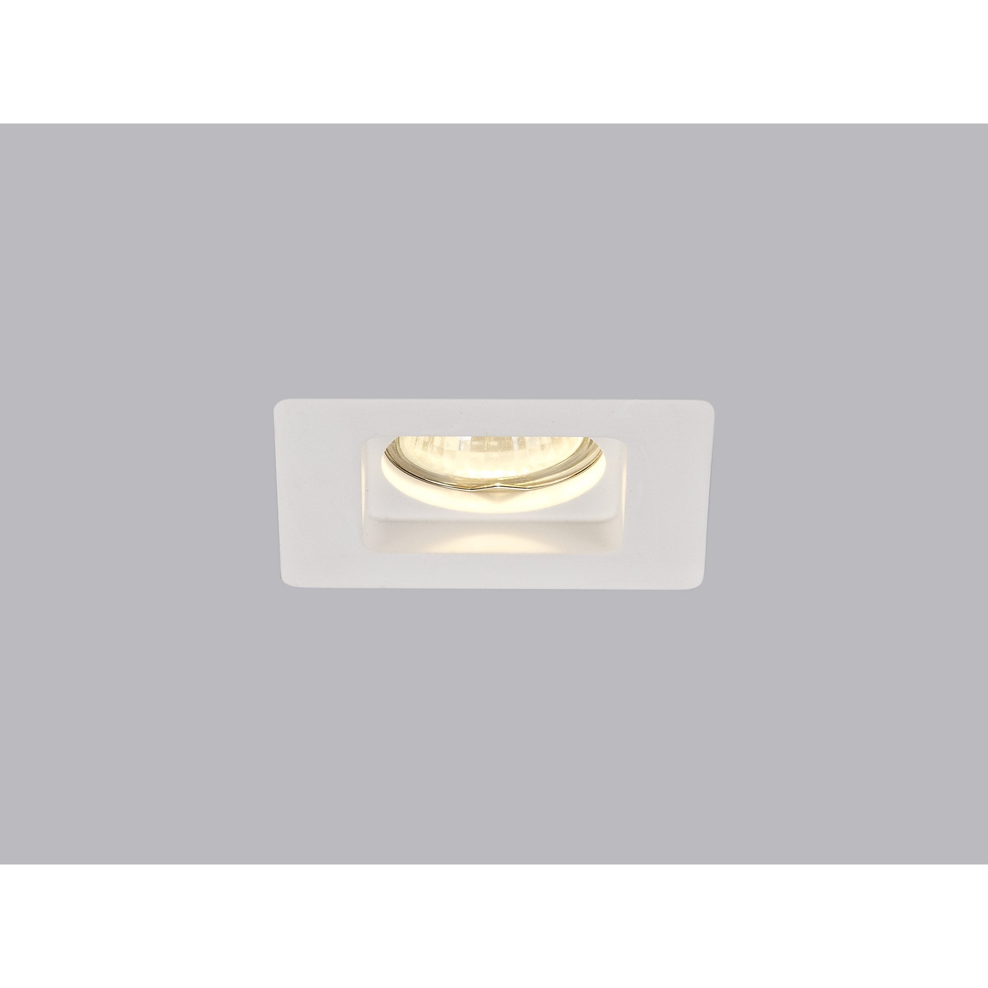 NL71699 Sucro Square Stepped Recessed Spot Light White Paintable Gypsum